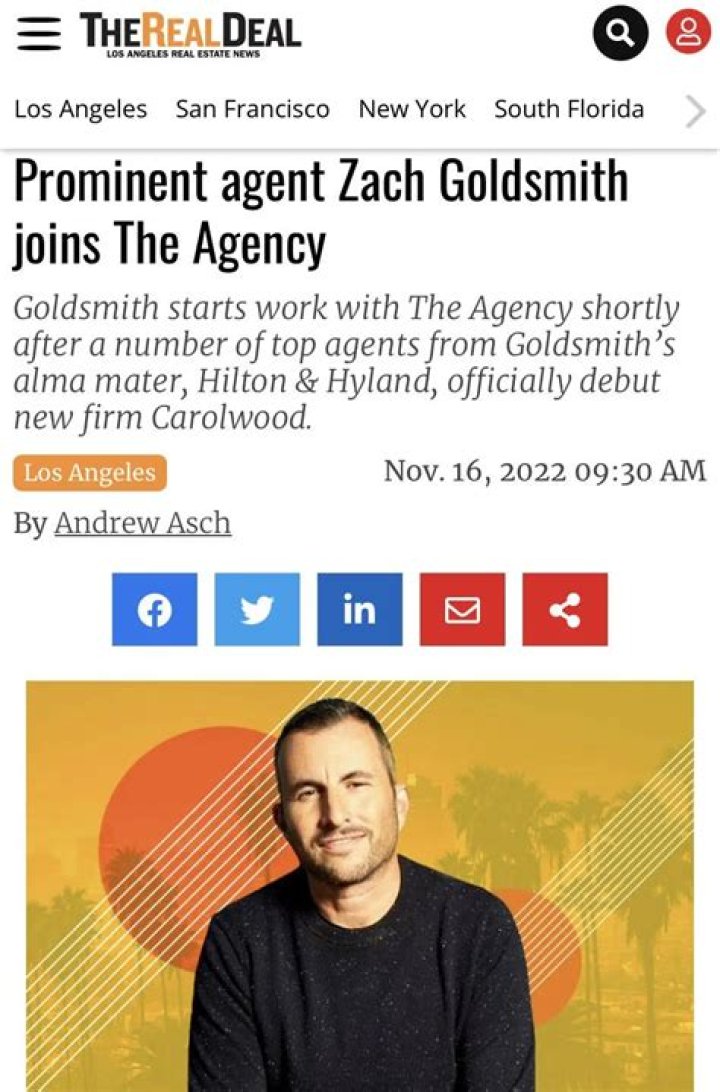 Unveiling The Divorce Of Zach Goldsmith And The Agency