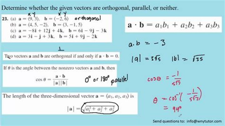 Which pair of vectors is orthogonal?